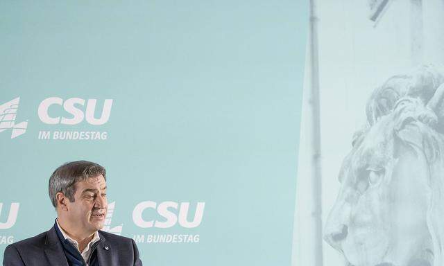Neue Farbe braucht die Partei: Markus Söder bei der Winterklausur der "CSU im Bundestag".