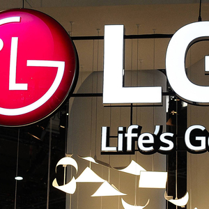 March 1 2018 Barcelona Spain LG logo during the Mobile World Congress day 4 on March 1 2018