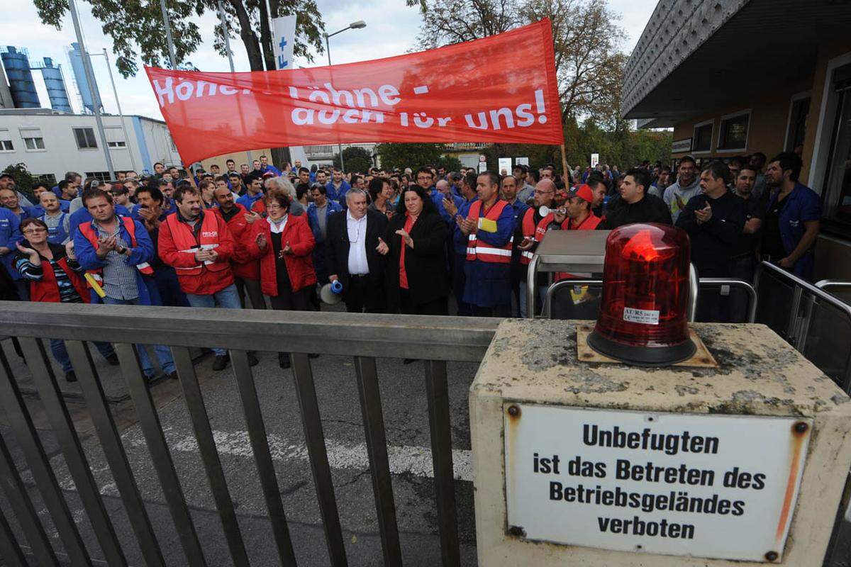 Mit den Kampfmaßnahmen habe man "voll ins Schwarze getroffen" sagte Metaller-Gewerkschafter Rainer Wimmer.