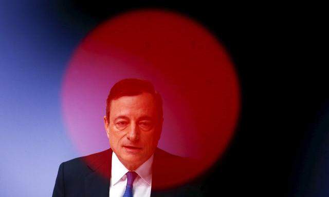 File photo of European Central Bank President Mario Draghi addressing ECB news conference in Frankfurt