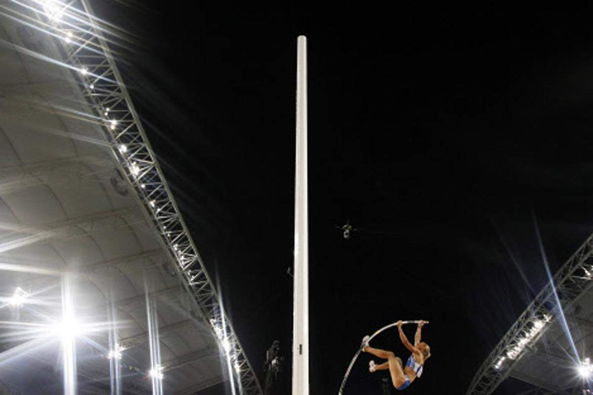 Die Stabhochspringerin Nikoleta Kiriakopoulou bei den Leichtathletik-Weltmeisterschaften ind Daegu.