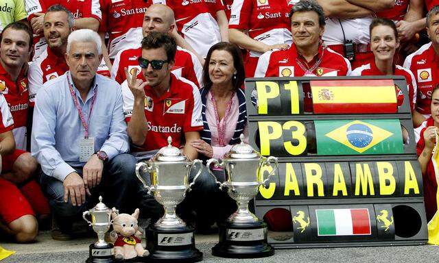Ferrari-Feier nach dem GP von Spanien