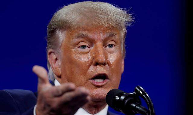 FILE PHOTO: Former U.S. President Donald Trump speaks at the Conservative Political Action Conference in Orlando