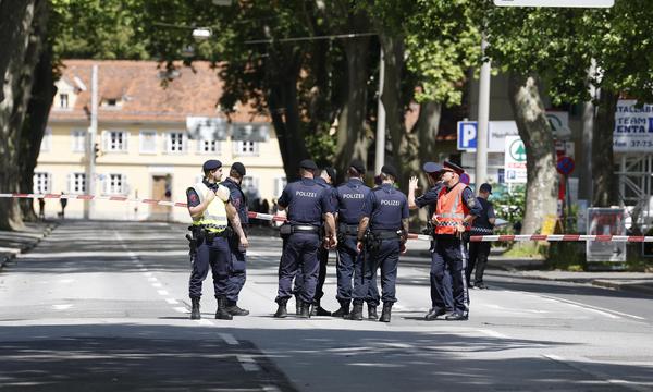 Die Polizei stand in der Grazer Innenstadt im Großeinsatz.