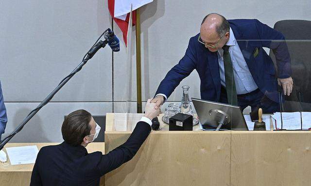 ++ ARCHIVBILD ++ DER EHEMALIGE BUNDESKANZLER SEBASTIAN KURZ UND NATIONALRATSPR�SIDENT WOLFGANG SOBOTKA