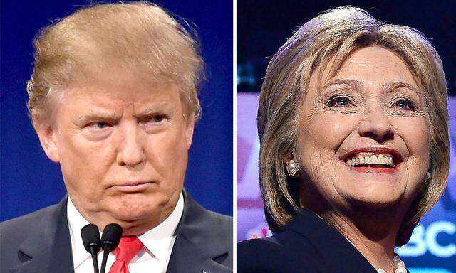 Favoritensiege: Trump und Clinton gewinnen.