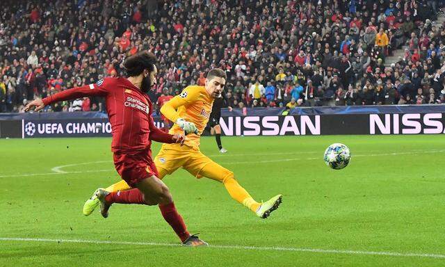 Liverpool-Star Salah erhöhte nur wenige Sekunden nach dem ersten Tor auf 2:0 für Liverpool.