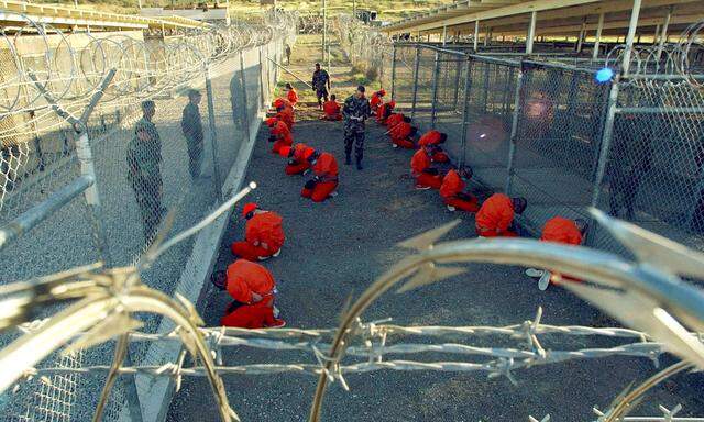 Das Lager Guantánamo im Jahr 2002. 