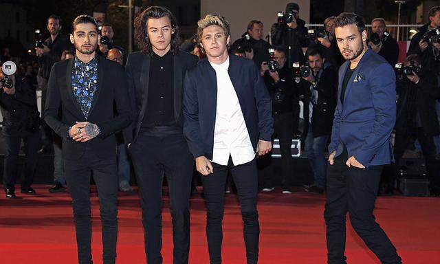 British boy band One Direction arrive for the NRJ Music Awards ceremony at the Festival Palace in Cannes