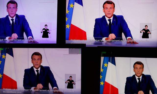 Emmanuel Macron sprach zu seinen Landsleuten.