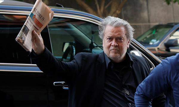 Former U.S. President Trump´s White House chief strategist Steve Bannon arrives following his trial at U.S. District Court in Washington