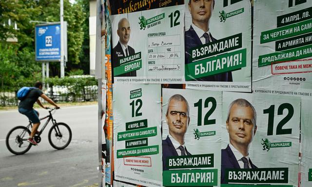 Rechtsnational und prorussisch: Wahlwerbung von Wiedergeburt in der südbulgarischen Stadt Plowdiw. 