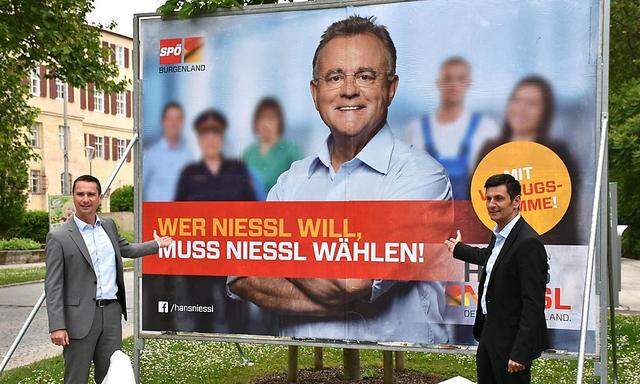 Wahlwerbung im Burgenland.