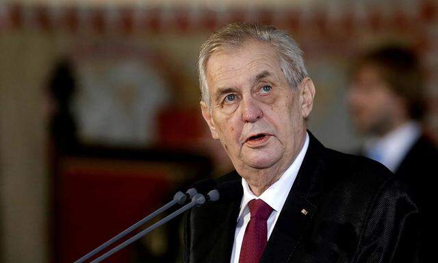 FILE PHOTO: Czech President Milos Zeman attends his inauguration ceremony at Prague Castle in Prague in 2018