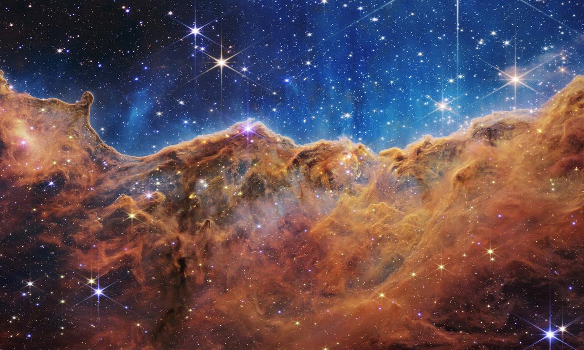 (220712) -- GREENBELT (U.S.), July 12, 2022 -- Image released by NASA on July 12, 2022 shows the edge of a nearby, young
