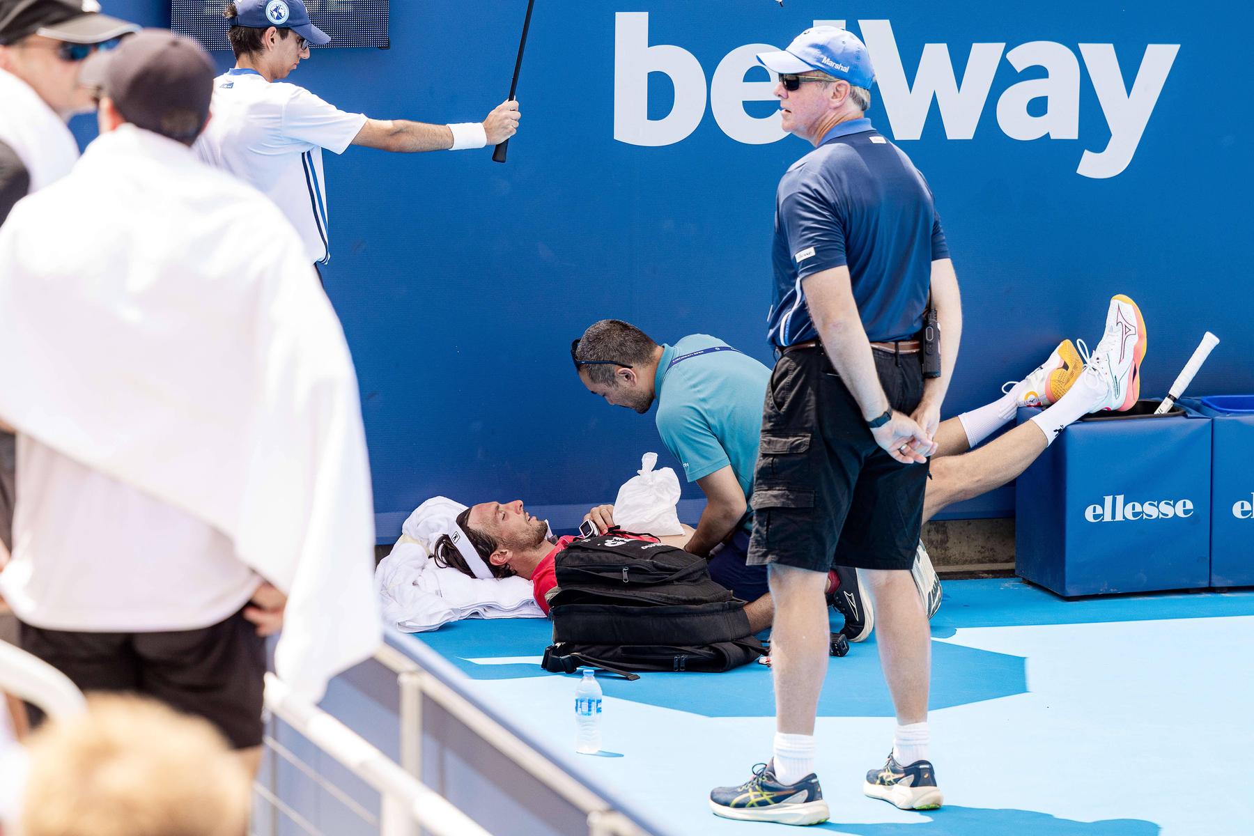 Französischer Tennisprofi kollabiert in der Hitze von Cincinnati