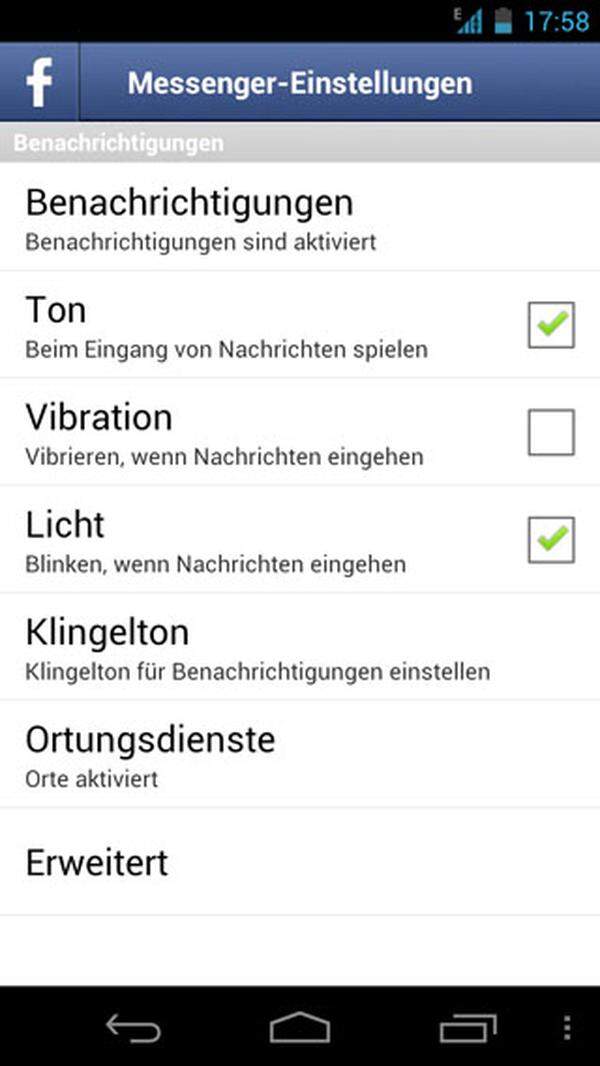 Ergänzend bietet Facebook eine eigene Messenger-App an.