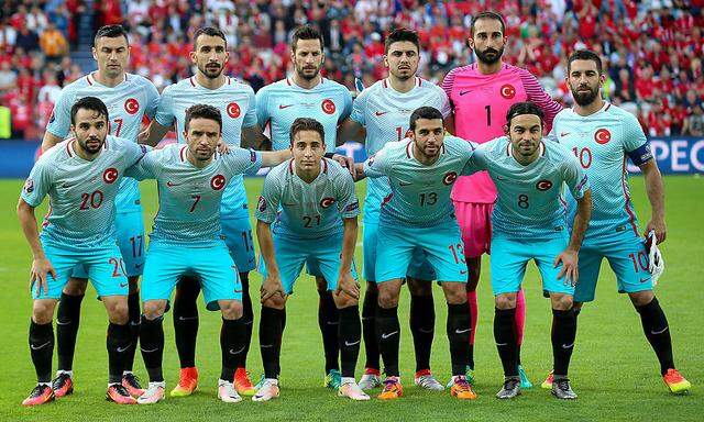 Die türkische Fußballmannschaft bei der Europameisterschaft.