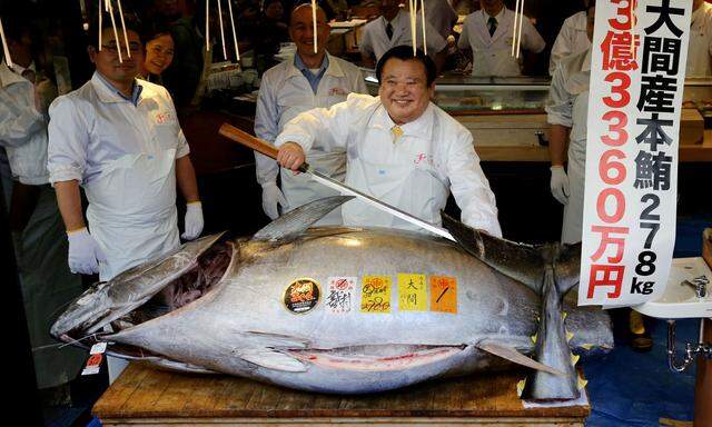 Kimura zahlte stolze 2,7 Millionen Euro für den 278 Kilogramm schweren Thunfisch.