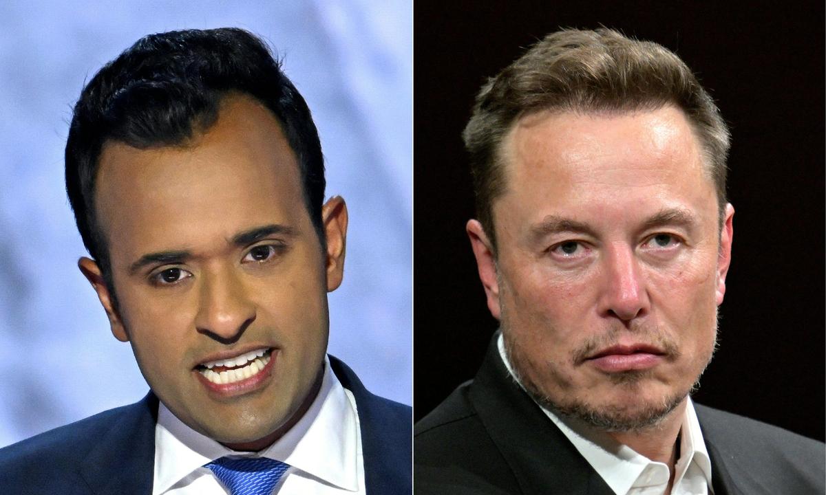 Vivek Ramaswamy and Elon Musk, the co-chairs of the Efficiency Commission. 