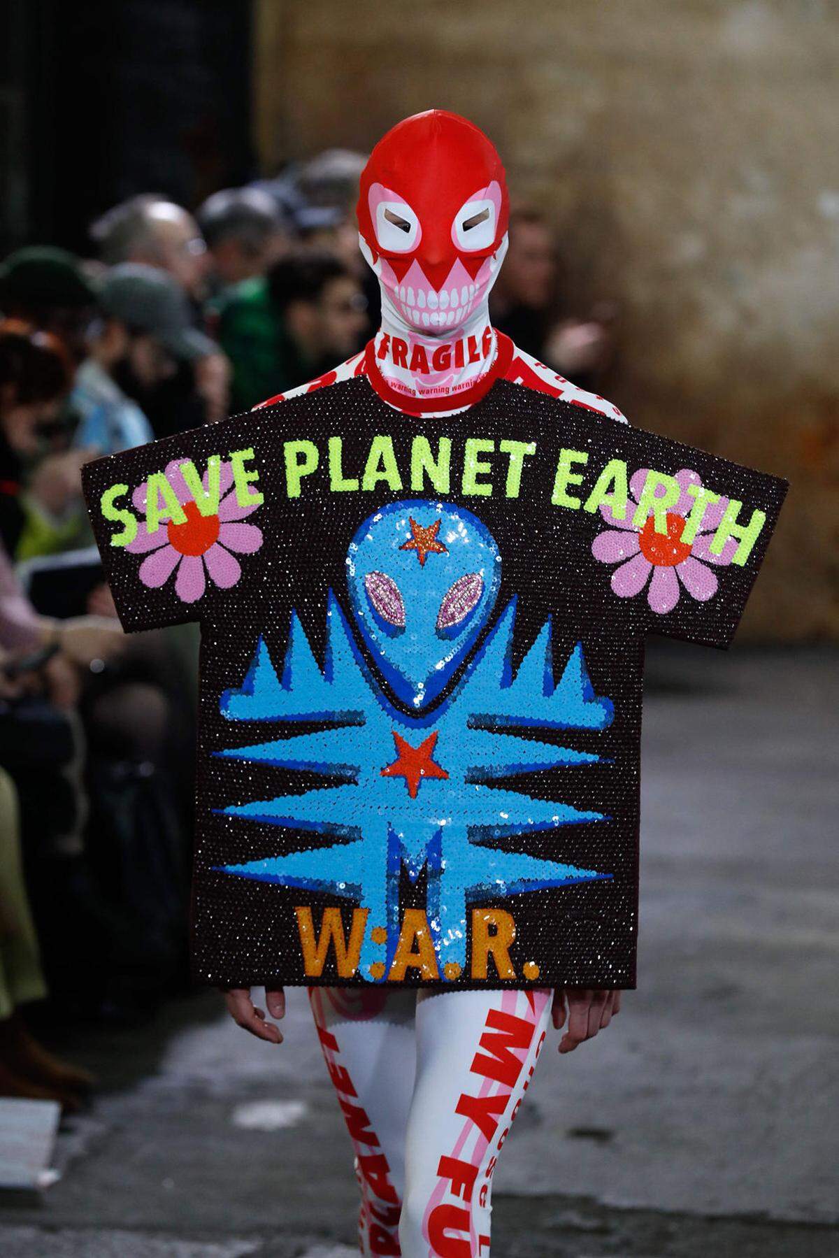 Walter van Beirendonck machte auf die Klimaproblematik aufmerksam.