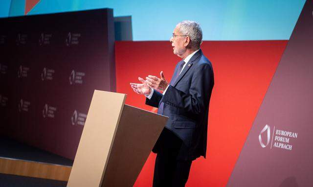 Bundespräsident Alexander Van der Bellen bei der Eröffnung des Europäischen Forum Alpbach