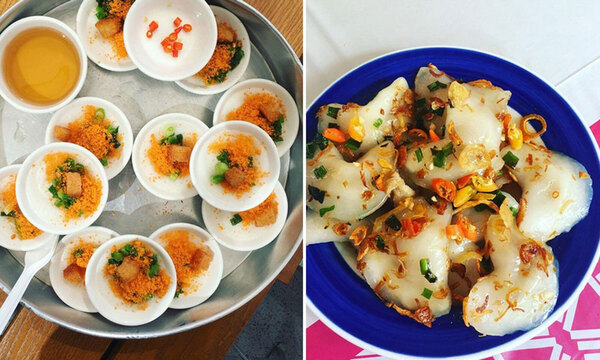Links: Banh Beo, rechts: Banh Bot Loc