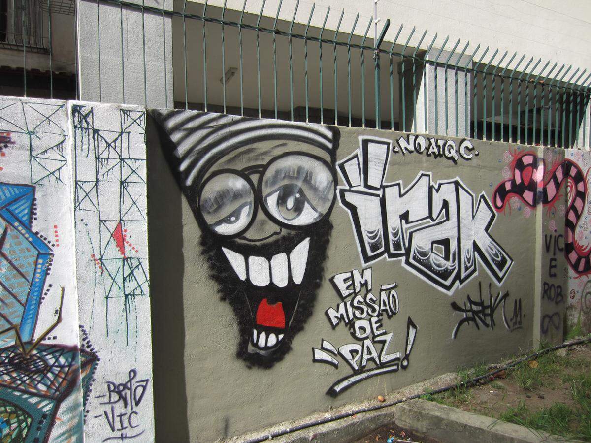 São Paulo mag die Welt-Graffiti-Hauptstadt sein, aber auch in Rio wird einem gelegentlich Angst und Bange, so schön und brutal sind die Verzierungen der Wände.