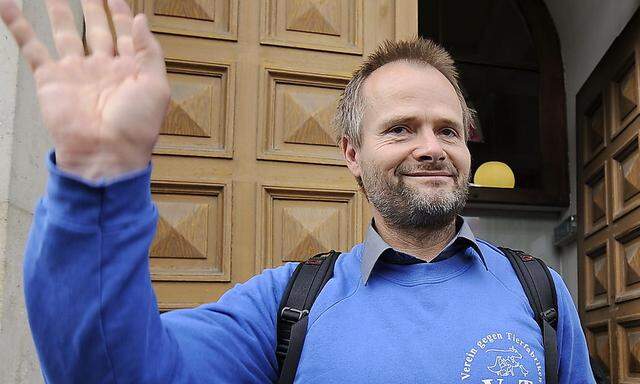 Martin Balluch durfte im Mai 2011 (Bild) als freier Mann das Gericht verlassen.