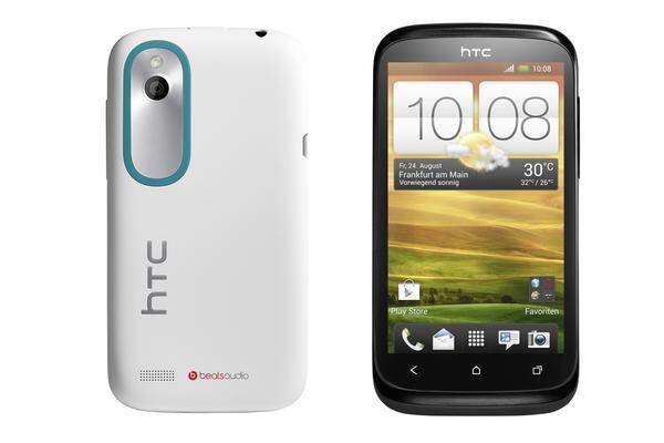 HTC hat auf der IFA ein günstiges Android-Smartphone vorgestellt. Das Desire X bietet ein 4-Zoll-Display mit 800 x 480 Pixel. Geboten wird Android 4.0 und eine 5-Megapixel-Kamera. Der Dual-Core-Prozessor taktet mit 1 Gigahertz und der Arbeitsspeicher kommt lediglich auf 768 Megabyte. Die 4 Gigabyte Speicher sind zwei Jahre lang kostenlos um 25 Gigabyte Online-Speicher von Dropbox erweitert - einen Speicherkarten-Platz gibt es nicht. Der Preis ist mit rund 300 Euro vergleichsweise günstig. Verfügbar ist das Desire X ab September.