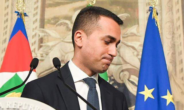 Fünf-Sterne-Spitzenkandidat Luigi Di Maio hofft auf eine Richtungsentscheidung bei Neuwahlen.