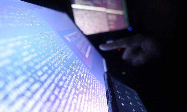 Symbolfoto zum Thema Internetkriminalitaet Eine Hand vor einem Computer Monitor Foto vom 14 06 16