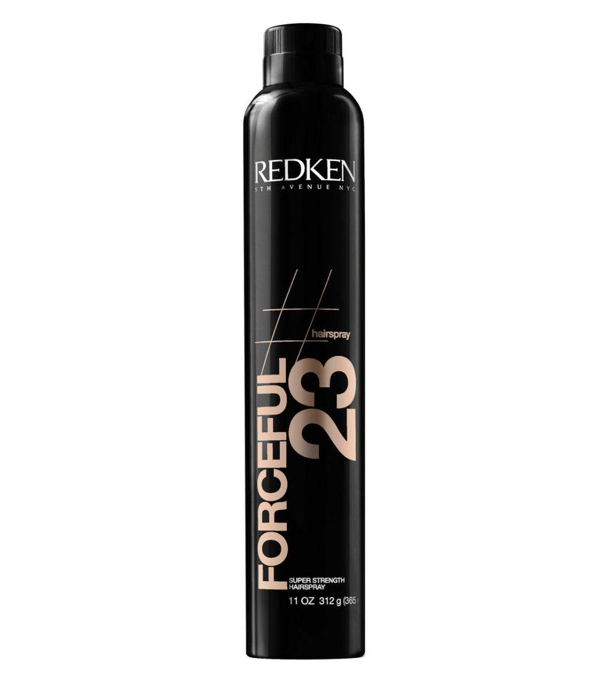Der Redken-Haarspray Forceful soll dem Styling starken Halt verleihen, ohne zu verkleben, ca. 23 Euro. 