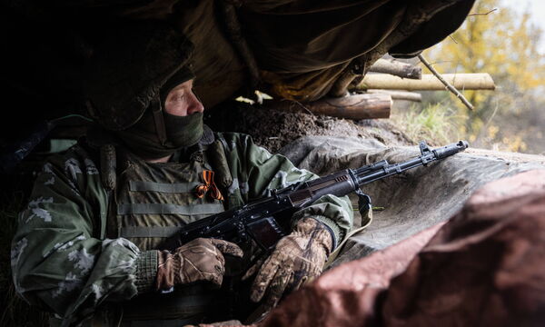 RUSSIA, LUGANSK PEOPLE S REPUBLIC - OCTOBER 27, 2022: A former Russian Army serviceman who has volunteered to take part
