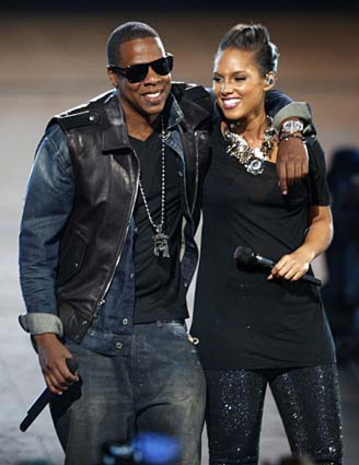 Im Duett: Alicia Keys und Jay-Z sangen "Empire State of Mind".