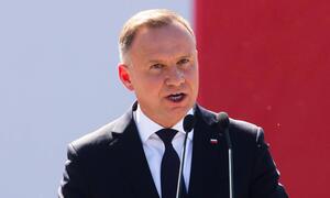 Polens Präsident Andrzej Duda bei einer Militärparade im August.