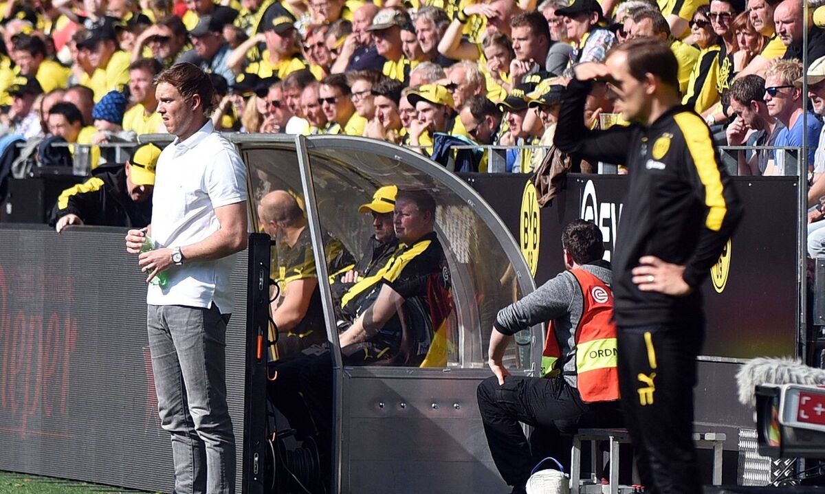 06.05.2017, xhbx, Fussball 1.Bundesliga, Borussia Dortmund - TSG 1899 Hoffenheim, emspor, v.l. Trainer Julian Nagelsman