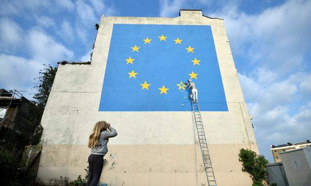 Banksy-Wandgemälde im britischen Dover