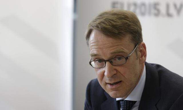 German Bundesbank President Weidmann speaks at a news conference at the end of an informal meeting of Ministers for Economic and Financial Affairs (ECOFIN) in Riga