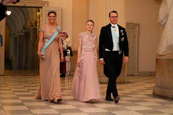 Schwedens Kronprinzessin Victoria, Prinzessin Estelle und Prinz Daniel. 