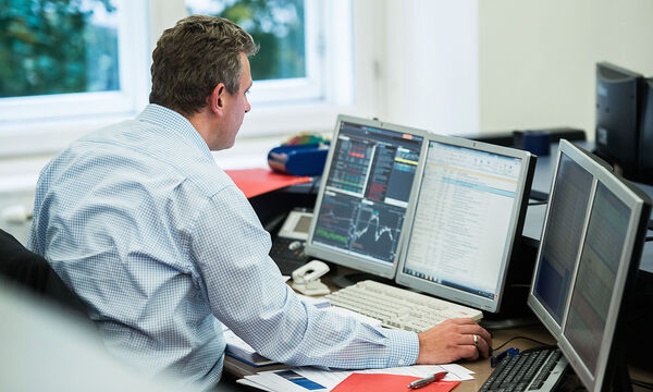 Ein Trader der Wiener Börse.