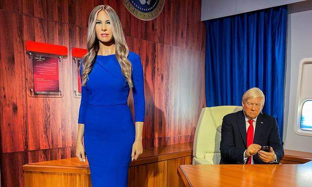 Melania und Donald Trump als Wachsfiguren bei Madame Tussauds in Dubai.