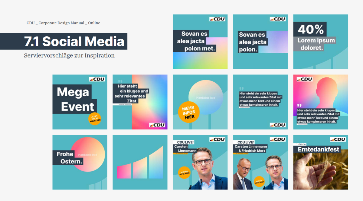 Ein Screenshot aus dem neuen Handbuch für Stilvorlagen der CDU.