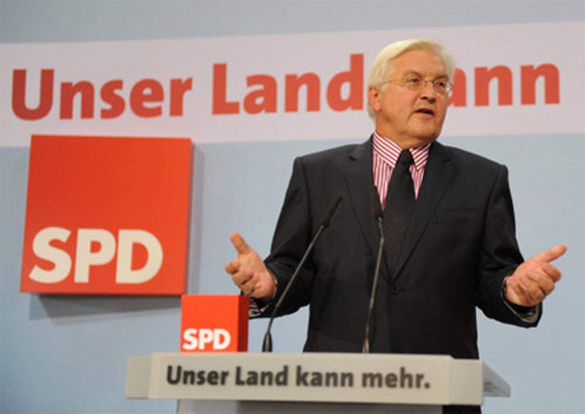 Frank-Walter Steinmeier ist als SPD-Kanzlerkandidat angetreten - und spektakulär gescheitert. Seine SPD fuhr das schlechteste Ergebnis der Nachkriegsgeschichte ein.