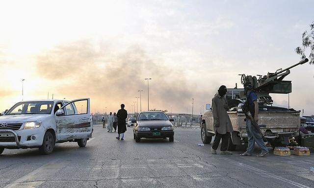 Ein Checkpoint der Jihadisten nahe Mossul