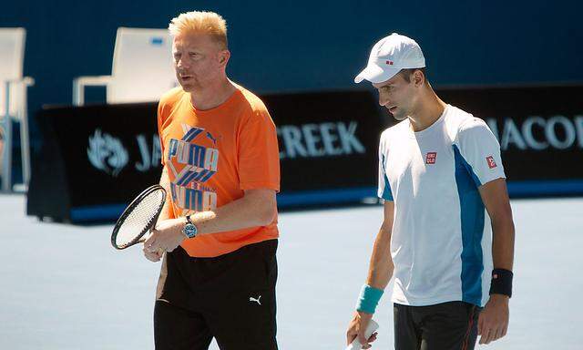 Boris Becker und Novak Djokovic