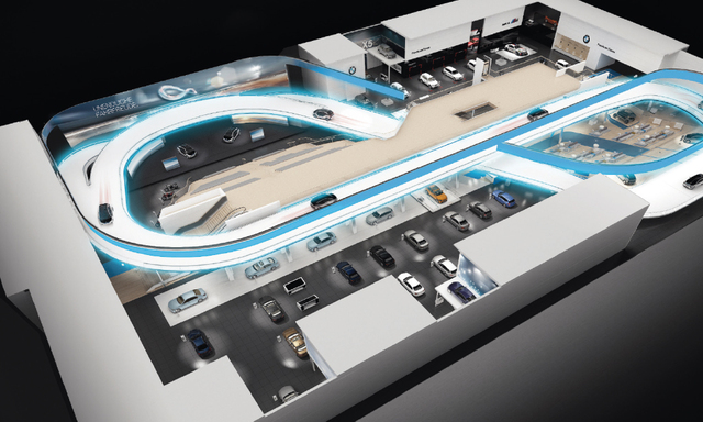 Showtime. BMW schickt E-Autos in eine Endlosschleife.