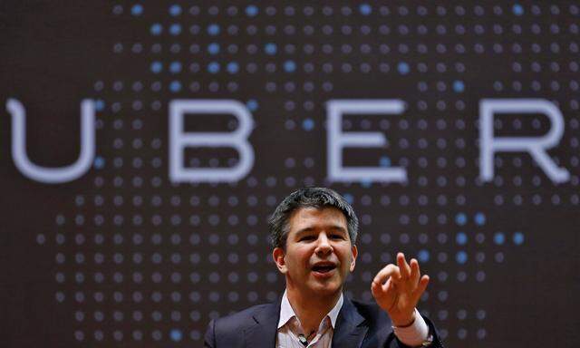 FILE PHOTO -  Uber CEO Kalanick speaks to students during an interaction at IIT campus in Mumbai