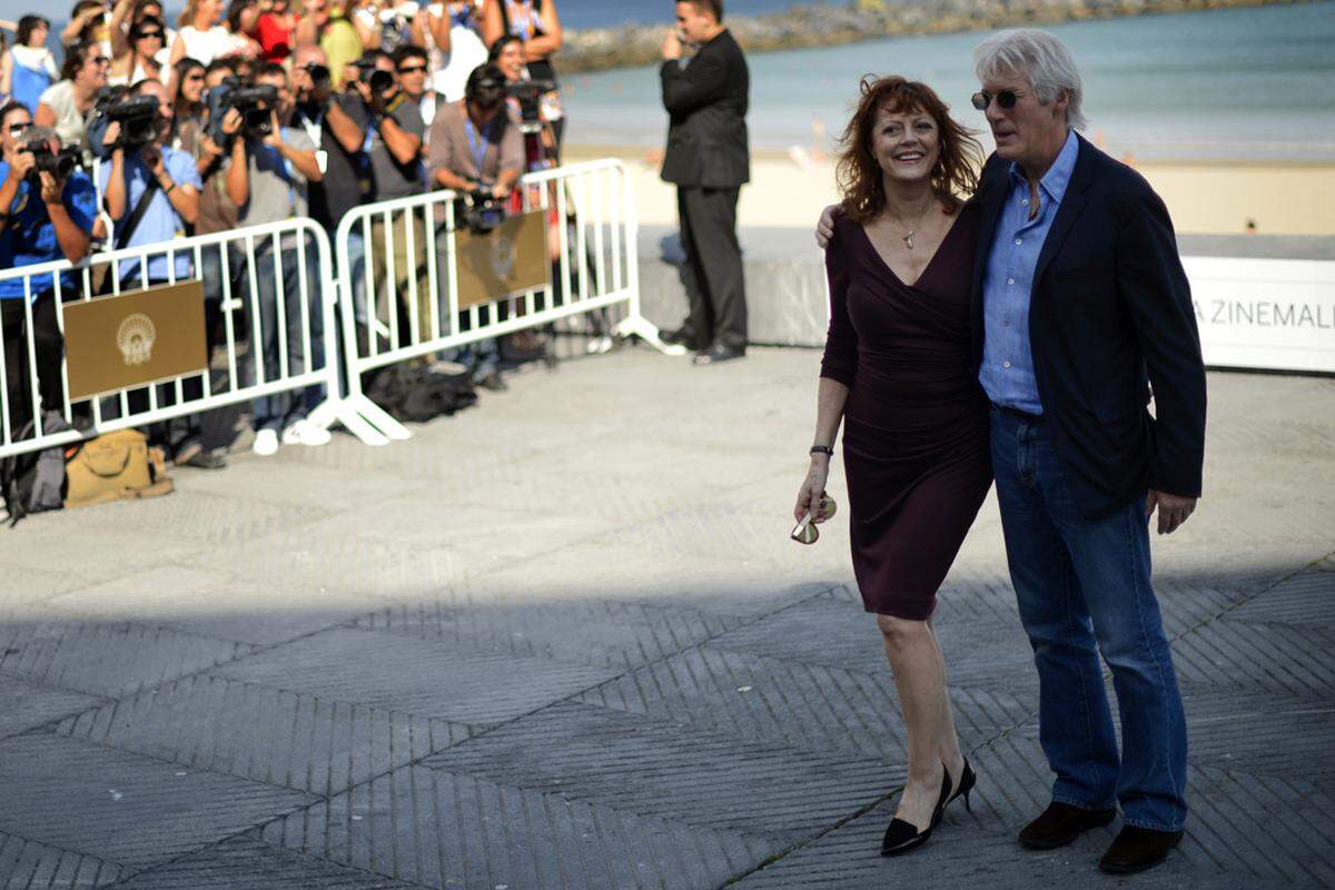 Zum Auftakt des Festivals zeigten sich Richard Gere und Susan Sarandon beim Filmfestival in San Sebastian.