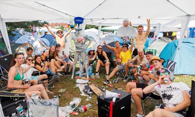 Die totale Party: Frequency-Besucher auf dem Campingplatz.
